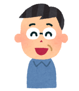 おじさん-笑う