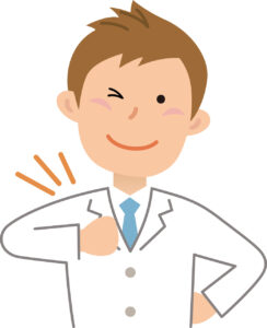 白衣の若い医師-おまかせ