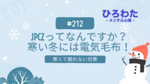 212-JPCZってなんですか？寒い冬には電気毛布！