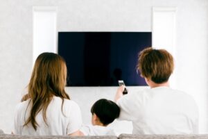 リビングでテレビ